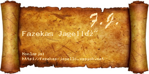Fazekas Jagelló névjegykártya